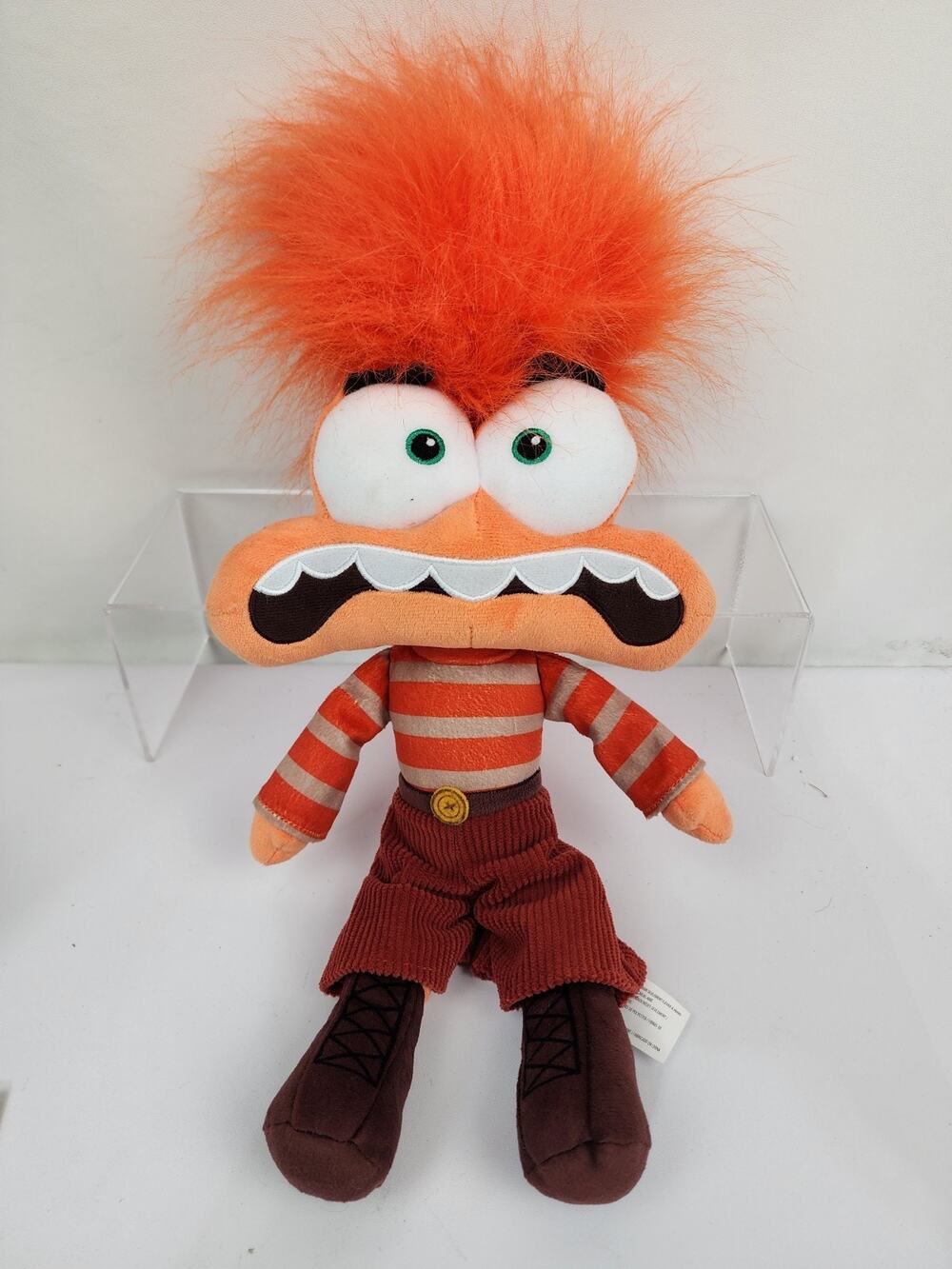 Inside Out 2 Anxiety 16" Plush Doll Orange Hair Striped Shirt Toys